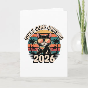Funny Cat Vacation Trip Girls Gone Cruising 2026 C Card