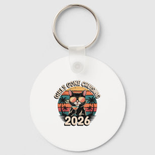 Funny Cat Vacation Trip Girls Gone Cruising 2026 C Key Ring