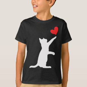 Funny Cat Valentine Cute Heart Cat Lover Valentine T-Shirt
