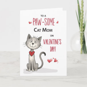 Funny Cat Valentine for Mum from the Pet Card