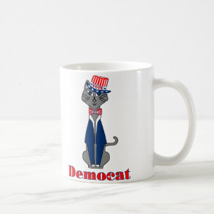Funny Cat Vote Democat Politics Coffee Mug