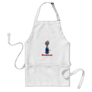Funny Cat Vote Democat Politics Standard Apron