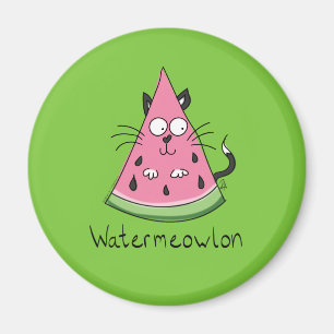 Funny Cat Watermelon Cute Kids Magnet