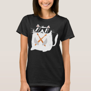 Funny Cat Wearing Sunglasses Playing Drums I Drumm T-Shirt