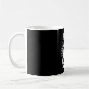 Funny cat wearing sunglasses playing soccer coffee mug