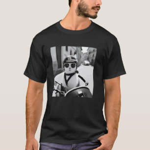 Funny Cat Wearing Sunglasses Sitting On A Moped T-Shirt