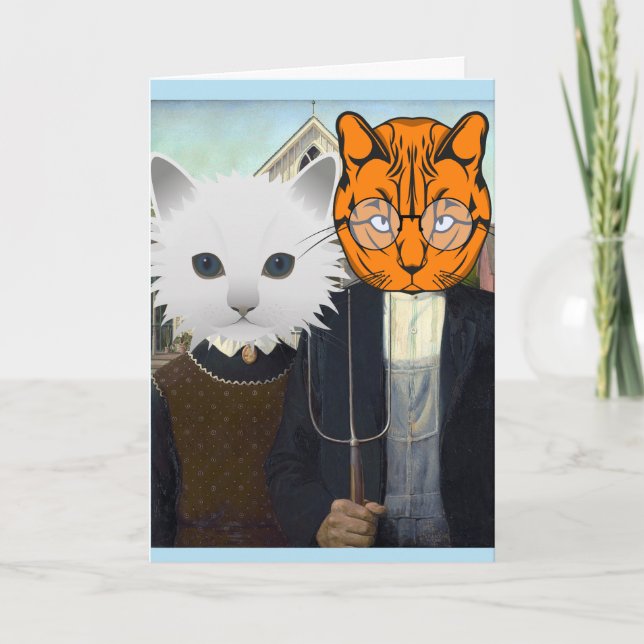 FUNNY CAT WEDDING ANNIVERSARY CARDS (Front)