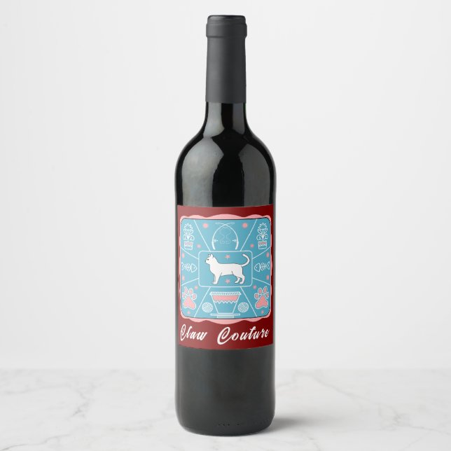 funny cat wine label (Front)