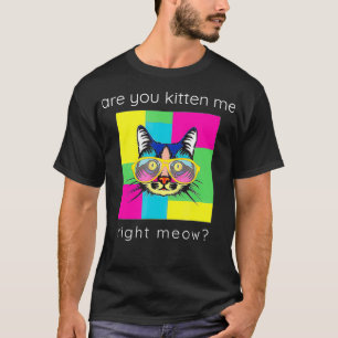 Funny Cat with Sunglasses for Lover of Meow ART TS T-Shirt