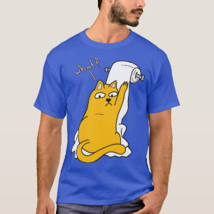 Funny Cat with Toilet Paper T-Shirt