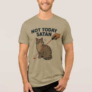 Funny Cat wont be tempted Tri-Blend Shirt