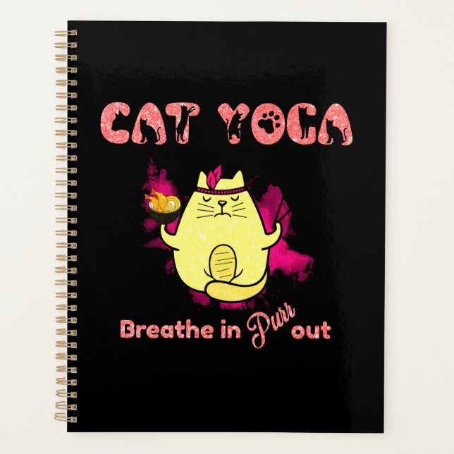 Funny Cat Yoga Planner (Front)