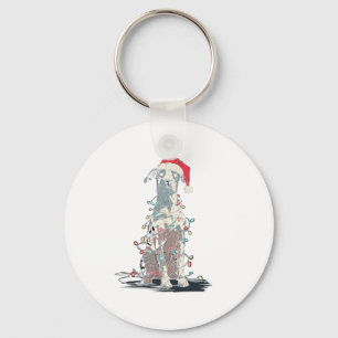 Funny Catahoula Leopard Dog Christmas Graphics Lig Key Ring