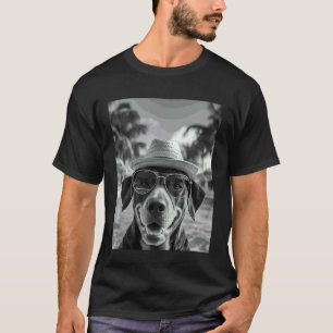Funny Catahoula Leopard Dog Selfie Dog Summer Vaca T-Shirt