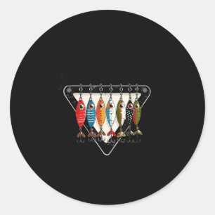 Funny Catch Ya Later Fishing Lure Angler Fisherman Classic Round Sticker