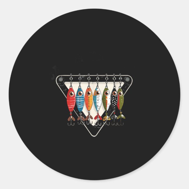Funny Catch Ya Later Fishing Lure Angler Fisherman Classic Round Sticker (Front)