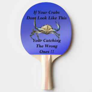 Funny Catching Crabs Design, Ping Pong Paddle