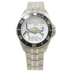 Funny Catching Crabs, Mens Wristwatch
