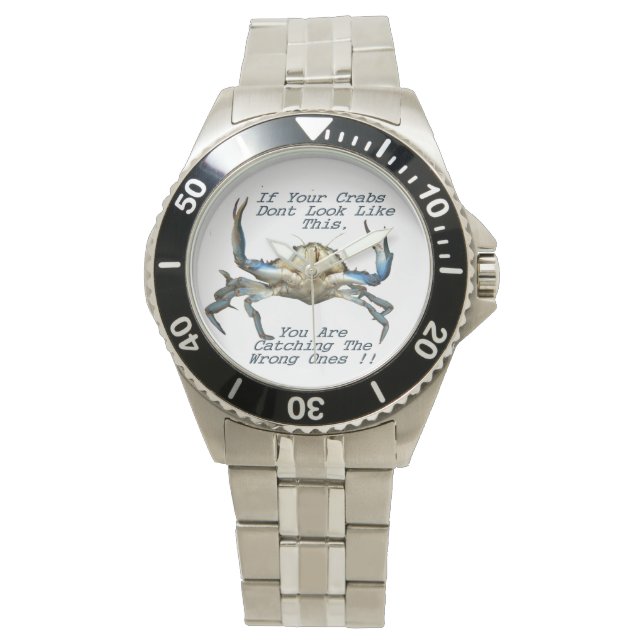 Funny Catching Crabs, Mens Wristwatch (Front)