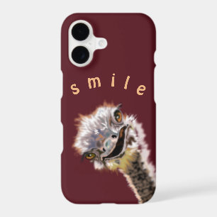 Funny Catchy Ostrich iPhone Case Smile