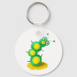 Funny caterpillar key ring