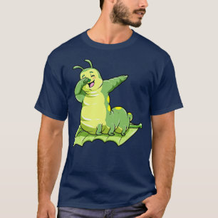 Funny caterpillar on a leaf at dabbing T-Shirt