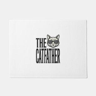Funny Catfather Vintage Cat Quote Graphic Shirt_1 Doormat