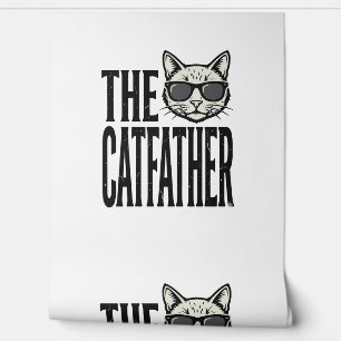 Funny Catfather Vintage Cat Quote Graphic Shirt_1 Wallpaper