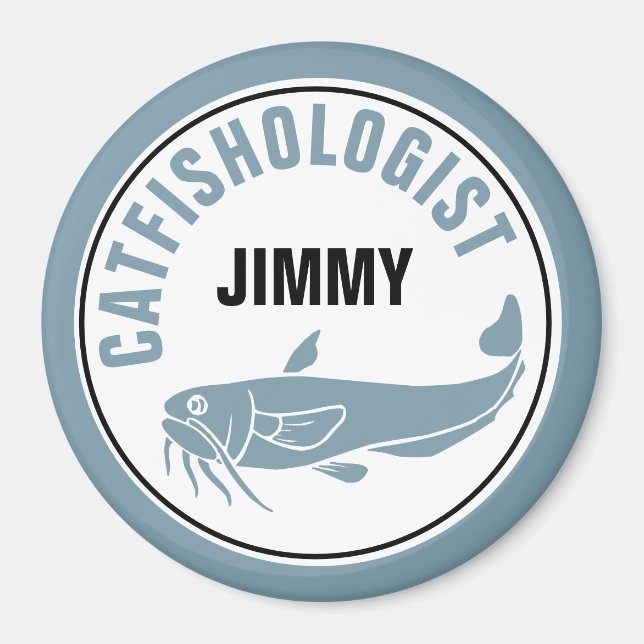 Funny Catfish Humourous Fishing Fried Recipe Cook Magnet (Front)