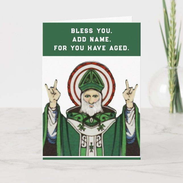 Funny Catholic Birthday Card (Front)