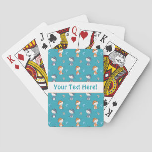 Funny Cats and Cute Butterflies Pattern Playing Cards