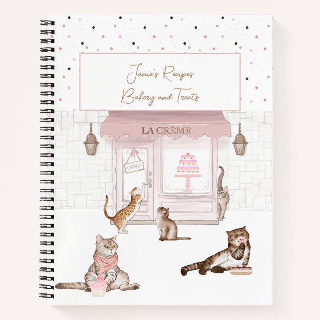Funny Cats at a Bakery Recipe Book (Front)