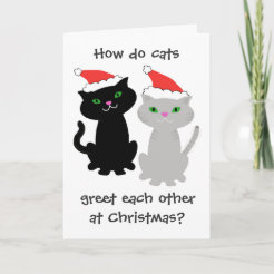 Funny Cat Christmas Cards | Zazzle UK