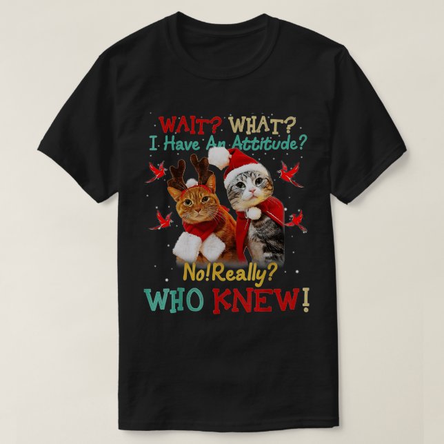 Funny Cats Christmas Merry Xmas Gift Men Women Kid T-Shirt (Design Front)