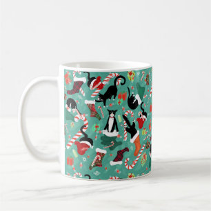 Funny cats Christmas stockings Coffee Mug