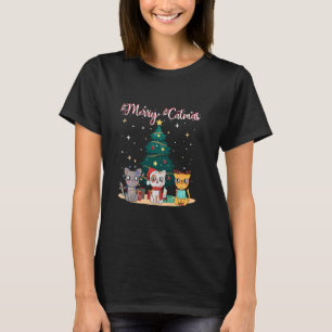 Funny Cats Christmas Tree Merry Catmas Xmas T-Shirt