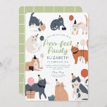 Funny Cats cute Purrfect Birthday Party  Invitation<br><div class="desc">Cute Colourful Cats Purrfect Birthday Party</div>