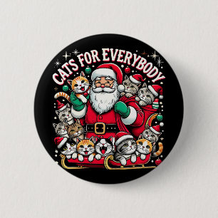 Funny Cats For Everybody Ugly Christmas Funny Xmas 6 Cm Round Badge