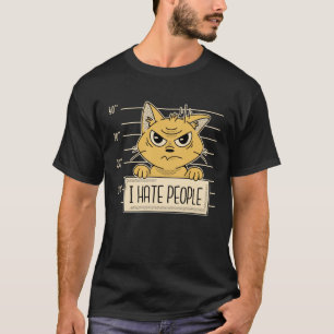 Funny, Cats I Hate People, Cat Lovers T-Shirt