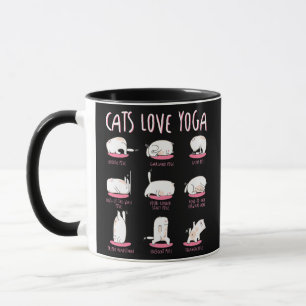Funny Cats love different Yoga Positions Yoga Cat Mug