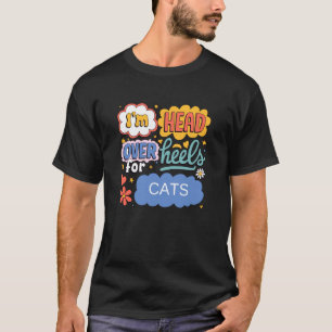 Funny Cats Lover Retro Pop Art Design T-Shirt