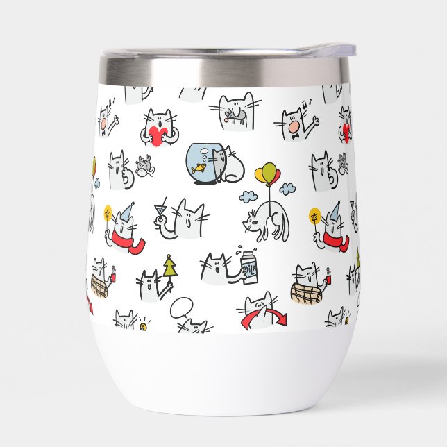 Funny cats, milk and magic. (Left)