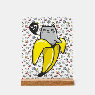 Funny cats, milk and magic. acrylic sign
