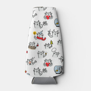 Funny cats, milk and magic. bottle cooler