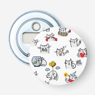 Funny cats, milk and magic. bottle opener