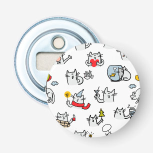 Funny cats, milk and magic. bottle opener