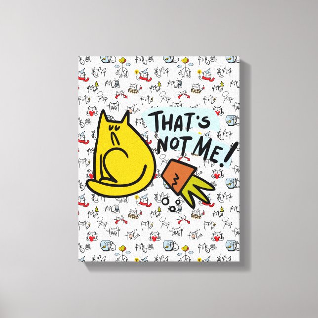 Funny cats, milk and magic. canvas print (Front)