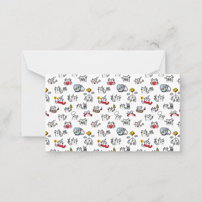 Funny cats, milk and magic. card (Front)