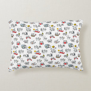 Funny cats, milk and magic. decorative cushion