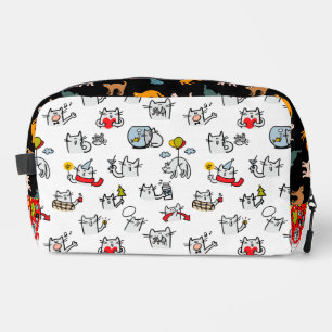 Funny cats, milk and magic. dopp kit